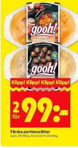 ICA Kvantum Gooh! Färska portionsrätter erbjuda