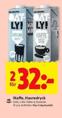 ICA Kvantum Oatly iKaffe, Havredryck erbjuda