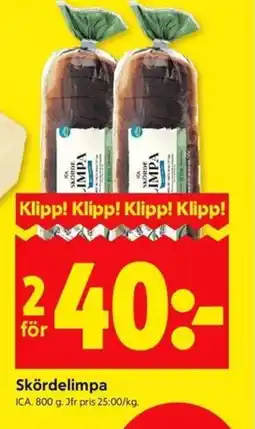 ICA Kvantum ICA Skördelimpa erbjuda
