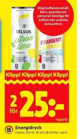 ICA Kvantum Celsius Energidryck erbjuda