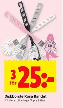 ICA Kvantum ICA Diskborste Rosa Bandet erbjuda