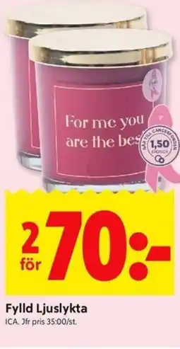 ICA Kvantum ICA Fylld Ljuslykta erbjuda