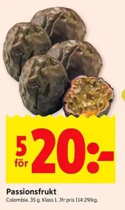 ICA Kvantum Passionsfrukt erbjuda