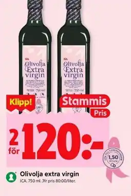 ICA Kvantum ICA Olivolja extra virgin erbjuda