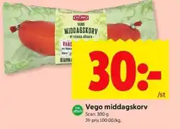 ICA Kvantum Scan Vego middagskorv erbjuda