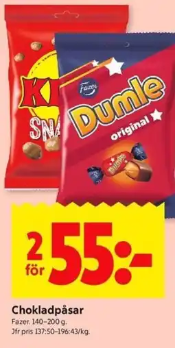 ICA Kvantum Fazer Chokladpåsar erbjuda