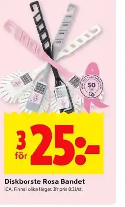 ICA Kvantum ICA Diskborste Rosa Bandet erbjuda