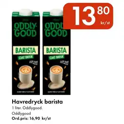 Snabbgross Oddlygood. Havredryck barista erbjuda