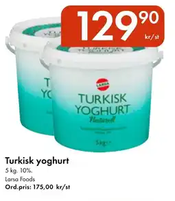 Snabbgross Larsa Foods Turkisk yoghurt erbjuda