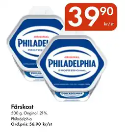 Snabbgross PHILADELPHIA Färskost erbjuda