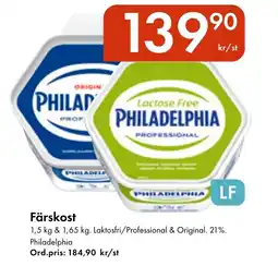 Snabbgross PHILADELPHIA Färskost erbjuda