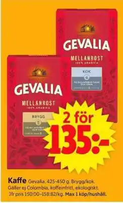 ICA Supermarket Gevalia Kaffe erbjuda