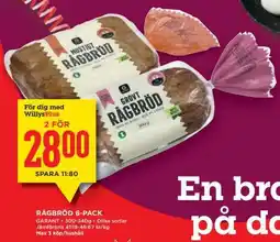 Willys Rågbröd 6-pack erbjuda