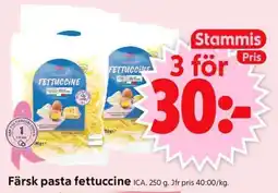 ICA Supermarket Färsk Pasta Fettuccine erbjuda