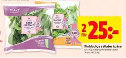 ICA Supermarket Finbladiga sallater i påse erbjuda