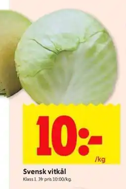ICA Supermarket Svensk vitkål erbjuda