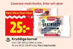ICA Supermarket Kryddiga Korvar erbjuda