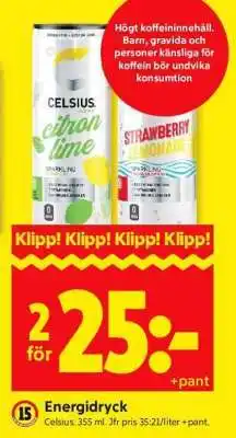 ICA Supermarket ENERGIDRYCK erbjuda