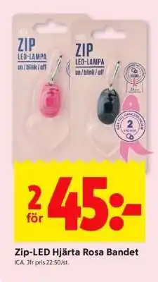 ICA Supermarket Zip-LED Hjarta Rosa Bandet erbjuda