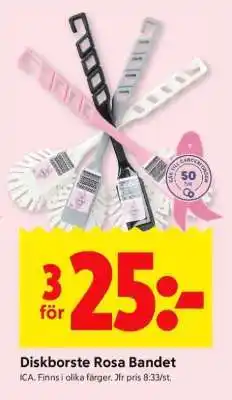 ICA Supermarket Diskborste Rosa Bandet erbjuda
