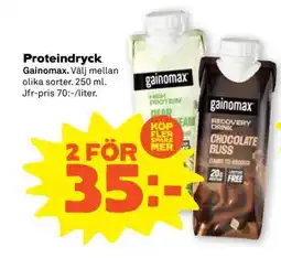 Stora Coop Proteindryck Gainomax erbjuda