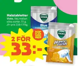 Stora Coop Halstabletter Vicks erbjuda