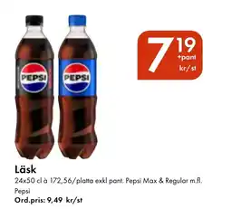 Snabbgross PEPSI Läsk erbjuda