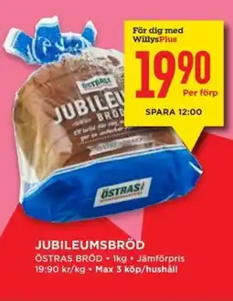 Willys Jubileumsbröd erbjuda