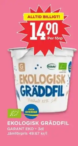 Willys GARANT Ekologisk gräddfil erbjuda