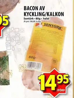 Matvärlden Tensta BACON AV KYCKLING/KALKON, SEK 14.95 erbjuda