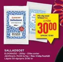 Willys SALLADSOST, Medlemspris erbjuda