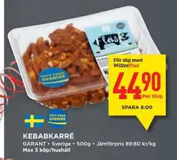 Willys KEBABKARRÉ, Medlemspris erbjuda