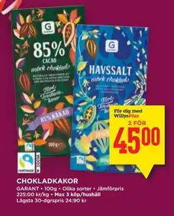 Willys CHOKLADKAKOR, Medlemspris erbjuda