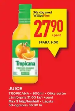 Willys JUICE, Medlemspris erbjuda