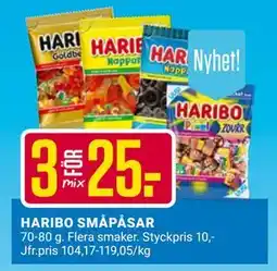 ÖoB HARIBO SMÅPÅSAR, SEK 25 erbjuda
