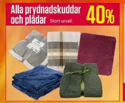 ÖoB Alla prydnadskuddar och plädar erbjuda