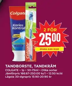 Willys TANDBORSTE, TANDKRÄM, SEK 25 erbjuda