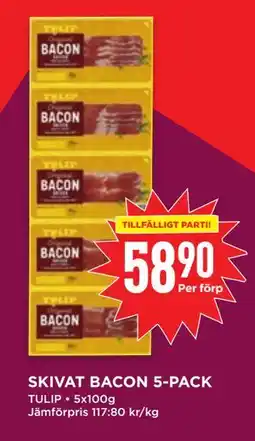 Willys SKIVAT BACON 5-PACK, SEK 58.9 erbjuda
