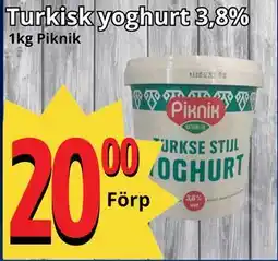 Supergrossen Turkisk yoghurt 3,8%, SEK 20 erbjuda