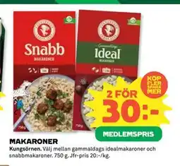 Coop Daglivs MAKARONER, Medlemspris erbjuda