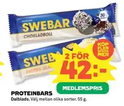 Coop Daglivs PROTEINBARS, Medlemspris erbjuda