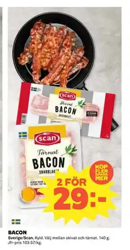 Coop Daglivs BACON, SEK 29 erbjuda