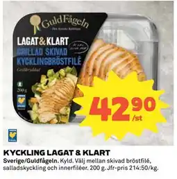 Coop Daglivs KYCKLING LAGAT & KLART, SEK 42.9 erbjuda
