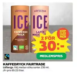 Coop Daglivs KAFFEDRYCK FAIRTRADE, Medlemspris erbjuda
