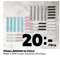Coop Daglivs PÅSKLÄMMOR 20-PACK, SEK 20 erbjuda