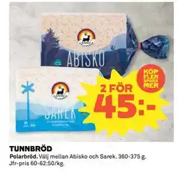 Coop Daglivs TUNNBRÖD, SEK 45 erbjuda