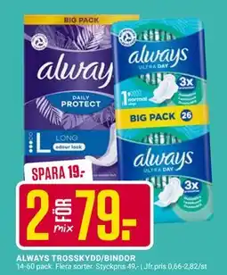 ÖoB ALWAYS TROSSKYDD/BINDOR, SEK 79 erbjuda
