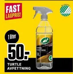 ÖoB TURTLE AVFETTNING, SEK 50 erbjuda