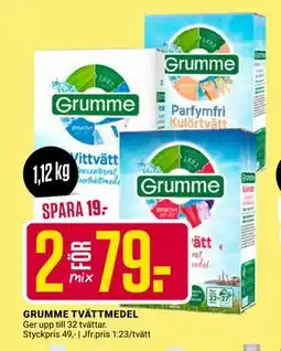 ÖoB GRUMME TVÄTTMEDEL, SEK 79 erbjuda