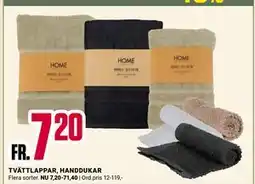 ÖoB TVÄTTLAPPAR, HANDDUKAR erbjuda